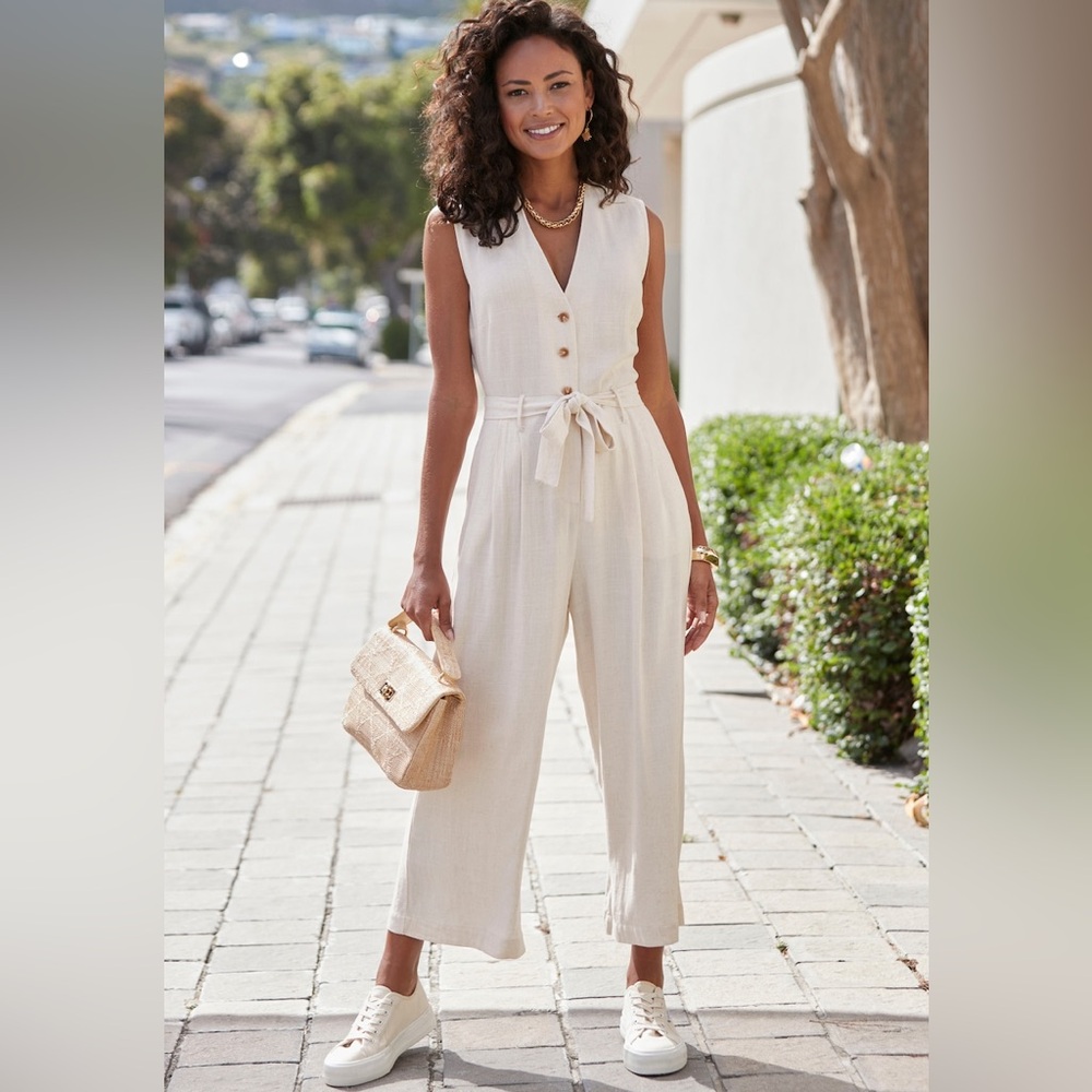 Lascana Cream Jumpsuit